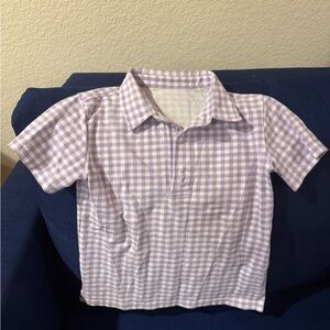 Purple Checkered Kids Shirt